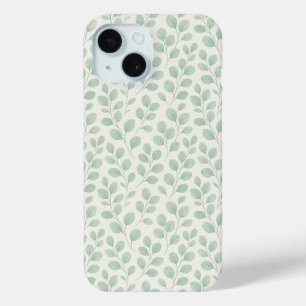 Eucalyptus Botanical Pattern iPhone 15 Case