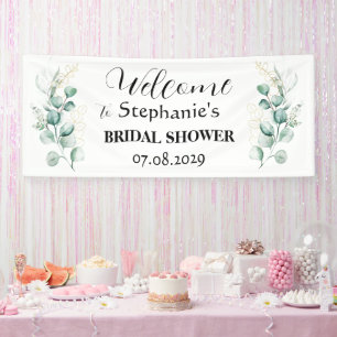 Eucalyptus Botanical Rustic Bridal Shower Banner