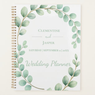 Eucalyptus Botanical Sage Green Boho Wedding Planner