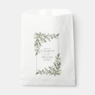 Eucalyptus Botanical Sage Green Wedding Favour Bag