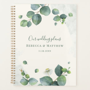 Eucalyptus Botanical Script Greenery Wedding Planner