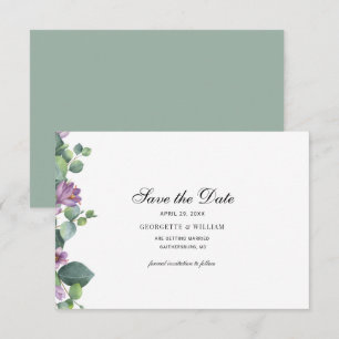 Eucalyptus Botanical Script Wedding Save the Date