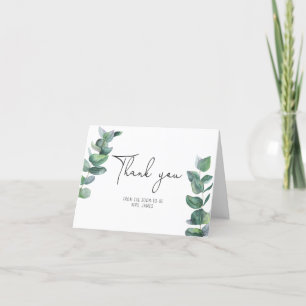 Eucalyptus branch bridal shower thank you