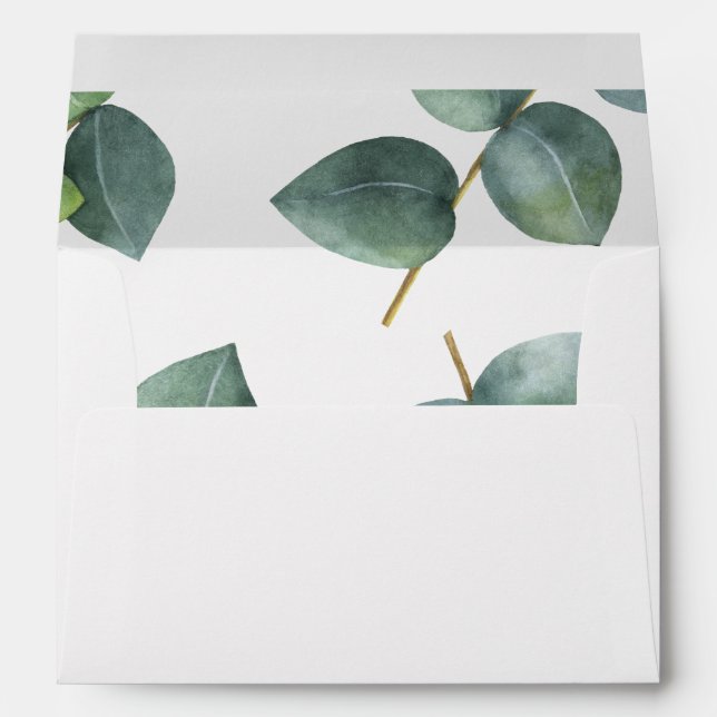 Eucalyptus Branch Personalized Return Address Envelope (Back (Bottom))
