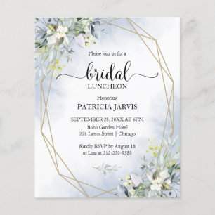 Eucalyptus Bridal Luncheon Budget Invitation