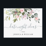 Eucalyptus Bridal Shower Date Night Idea Card<br><div class="desc">For further customization,  please click the "customize further" link and use our design tool to modify this template. 
If you need help or matching items,  please contact me.</div>