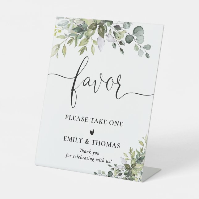 Eucalyptus Bridal Shower  Favour Sign (Front)
