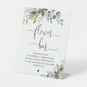 Eucalyptus Bridal Shower Flower Bar Sign