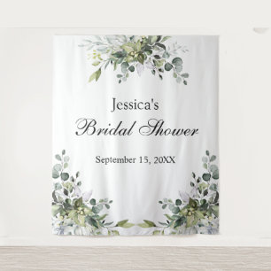 Eucalyptus Bridal Shower Photo Background Tapestry