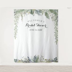 Eucalyptus Bridal Shower Photo Booth Backdrop Tapestry