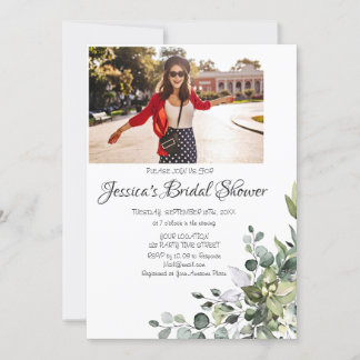 Eucalyptus Bridal Shower PHOTO Invitation