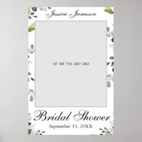 Eucalyptus Bridal Shower Photo Prop Poster