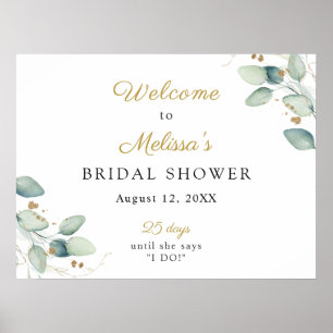 Eucalyptus Bridal Shower Welcome Sign