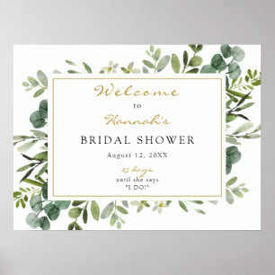 Eucalyptus Bridal Shower Welcome Sign