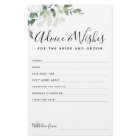 Eucalyptus Bride and Groom Advice Wishes Card