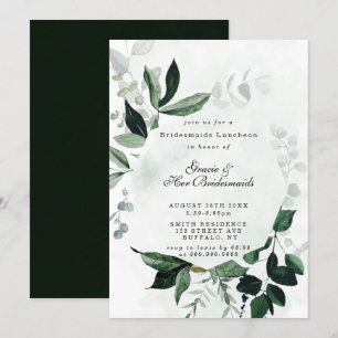 Eucalyptus Bridesmaids de verdure Invitations de d