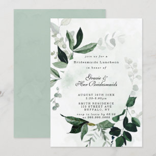 Eucalyptus Bridesmaids de verdure Invitations de d