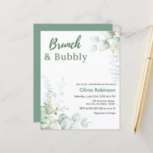 Eucalyptus Brunch & Bubbly Bridal Shower Invite