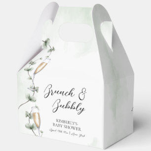 Eucalyptus Brunch Champagne Garden Baby Shower Favor Box