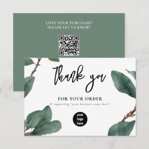 Eucalyptus Business Thank You Logo Social Media Card