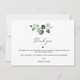 Eucalyptus Célébration De La Vie Merci Cartes
