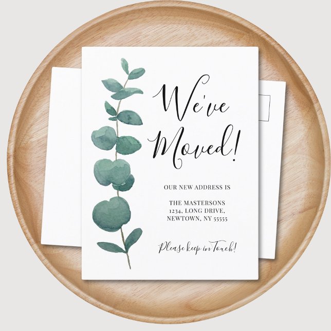 Eucalyptus Change of Address Announcement Postcard (Creator Uploaded)