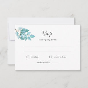 Eucalyptus choix de la chanson demande RSVP carte
