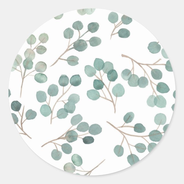 Eucalyptus Classic Round Sticker (Front)