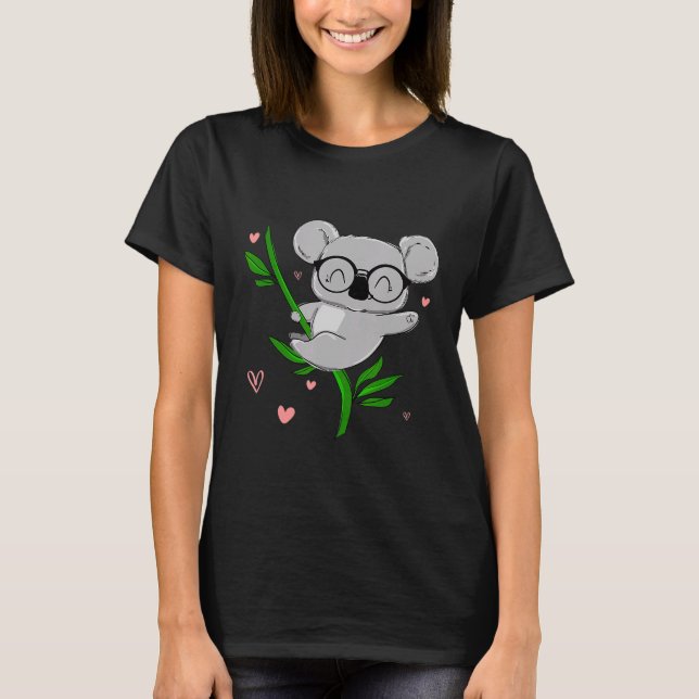 Eucalyptus Climbing Koala T-Shirt (Front)