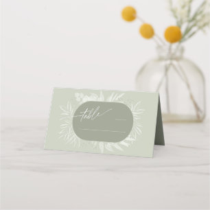Eucalyptus Colour Tones Wedding Table Wreath ID901 Place Card