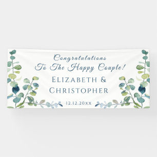 Eucalyptus Congratulations Engagement Party Banner