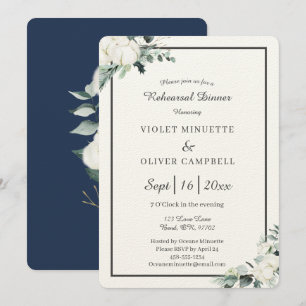 Eucalyptus Cotton   Felt Ecru v2 Rehearsal Dinner Invitation