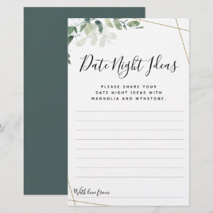 Eucalyptus Date Night Ideas Cards