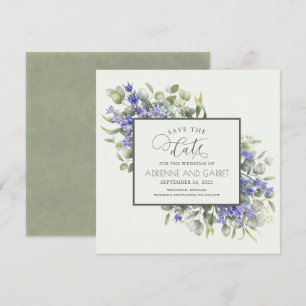 Eucalyptus & Delicate Lavender Wedding Save The Date