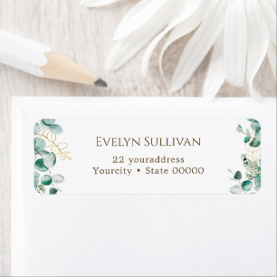 Eucalyptus design return address