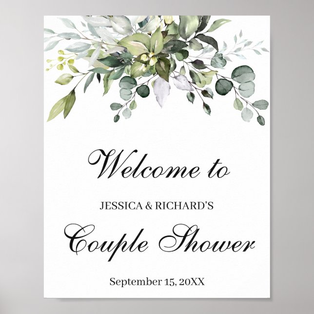 Eucalyptus Douche Couple Welcome Poster (Devant)