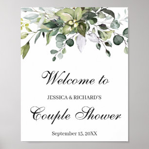 Eucalyptus Douche Couple Welcome Poster