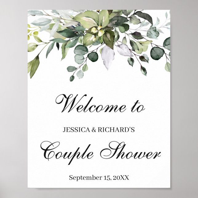 Eucalyptus Douche Couple Welcome Poster (Devant)