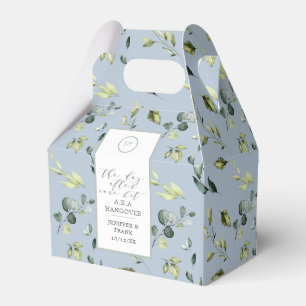 Eucalyptus Dusty Blue Hangover Kit Wedding Party Favor Box