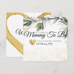 Eucalyptus Elegant Baby Shower Mummy to be card