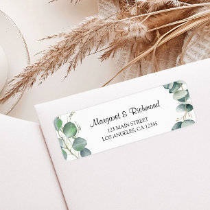 Eucalyptus Elegant Greenery Wedding Return Address