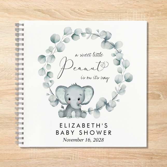 Eucalyptus Eléphant Baby shower Livre d'invité (Créateur téléchargé)