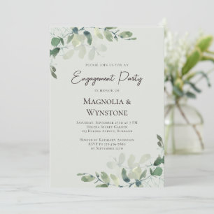 Eucalyptus Engagement Party Invitation