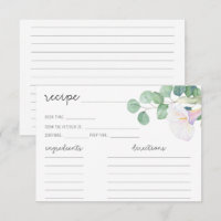 Eucalyptus et calla blanche - Carte Recette