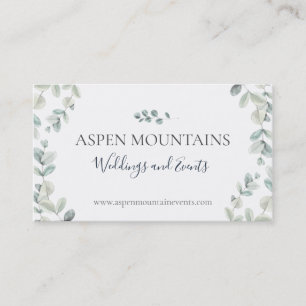Eucalyptus Event Planner Business Cards