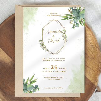 Eucalyptus Faire-part de mariage de verdure