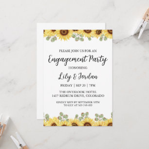 Eucalyptus fall engagement party invitations