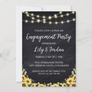 Eucalyptus fall engagement party invitations