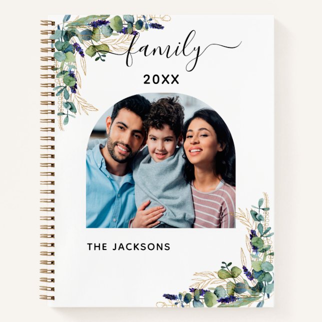 Eucalyptus family photo notebook (Front)