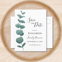 Eucalyptus Family Reunion Save the Date Postcard